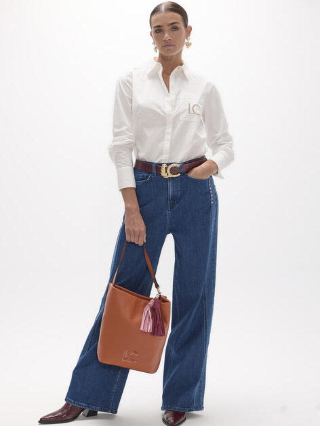 Lola Casademunt Embroidered Cotton Shirt In White 2615019-Nicola Ross