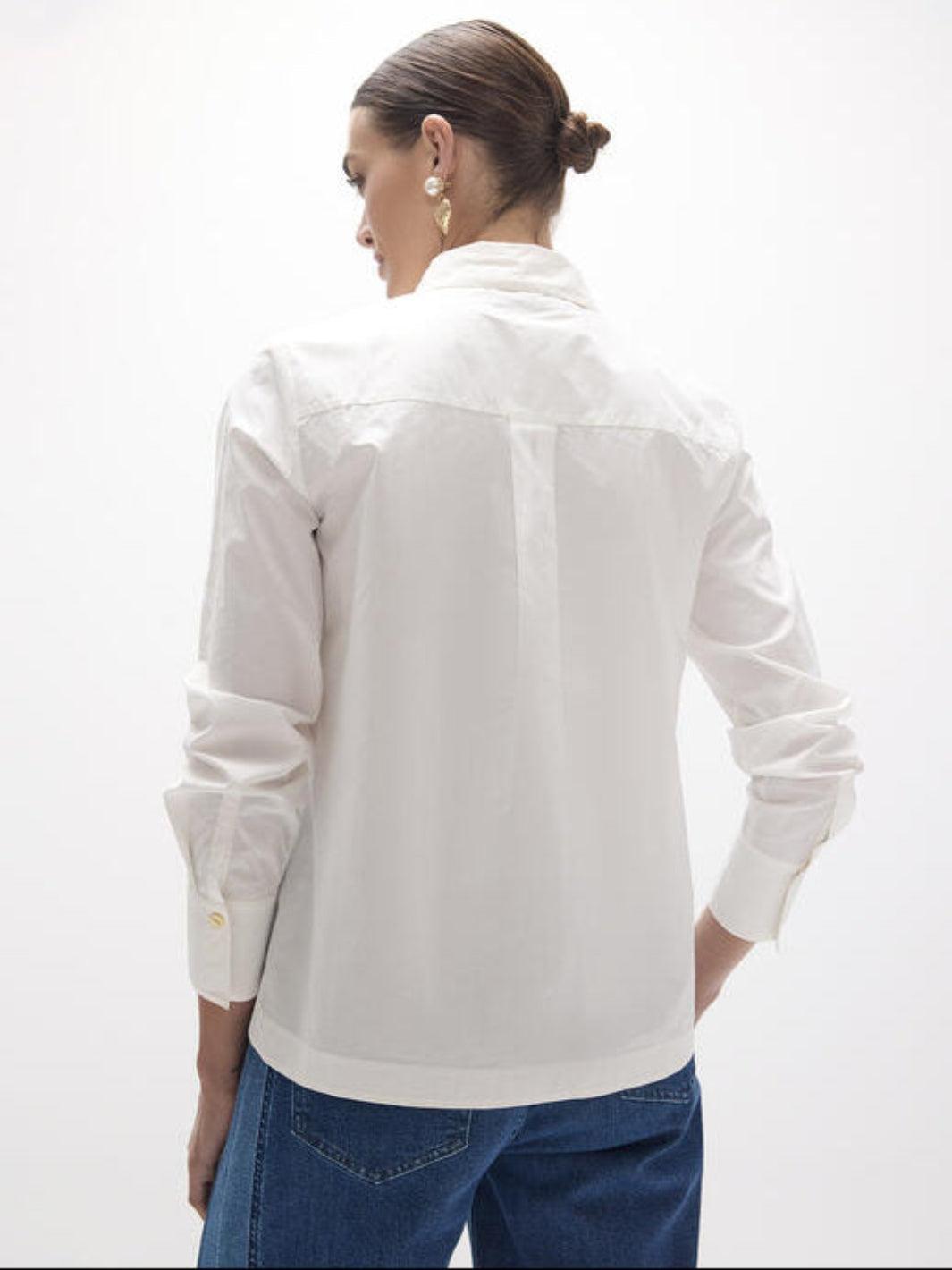 Lola Casademunt Embroidered Cotton Shirt In White 2615019-Nicola Ross