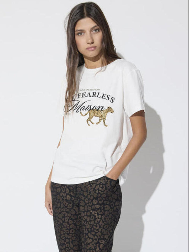 Lola Casademunt Fearless T-Shirt In White 2615012-Nicola Ross