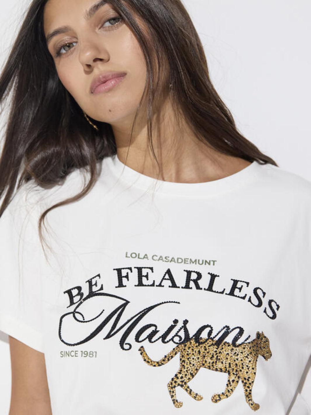Lola Casademunt Fearless T-Shirt In White 2615012-Nicola Ross