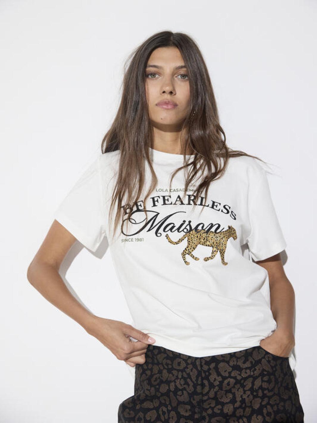 Lola Casademunt Fearless T-Shirt In White 2615012-Nicola Ross