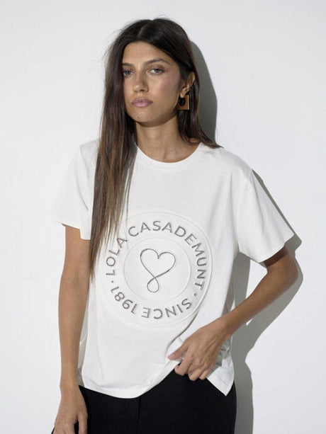 Lola Casademunt Logo T-Shirt In White 2615028-Nicola Ross