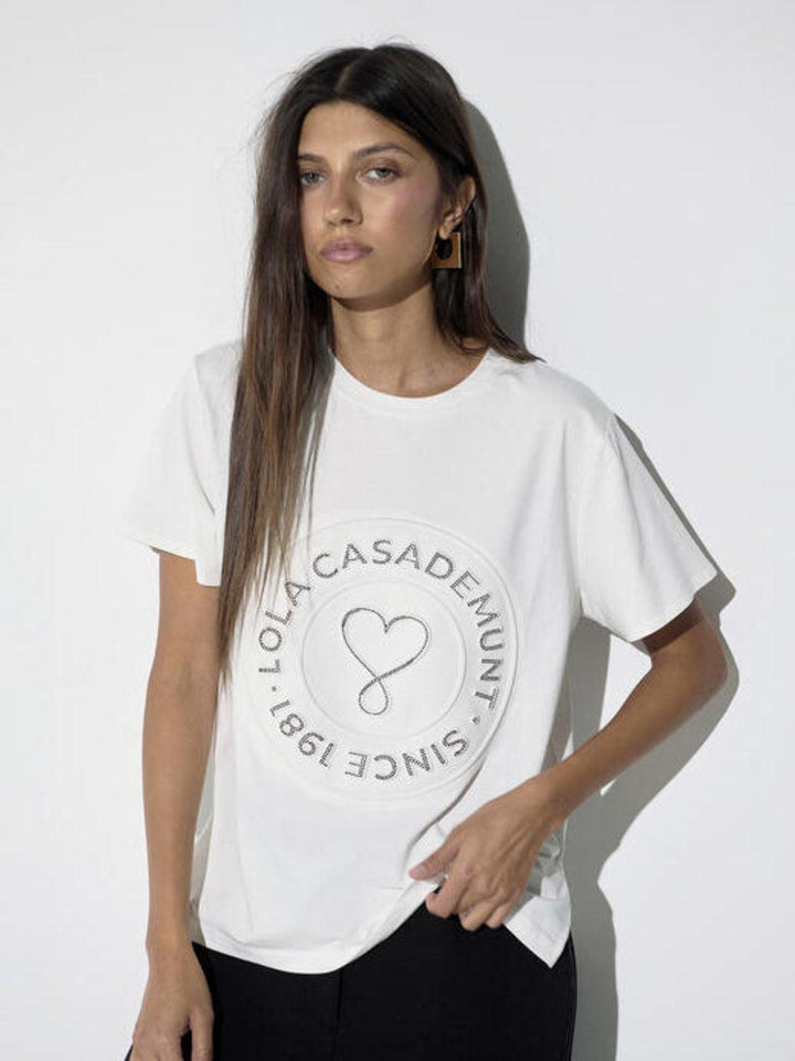 Lola Casademunt Logo T-Shirt In White 2615028-Nicola Ross