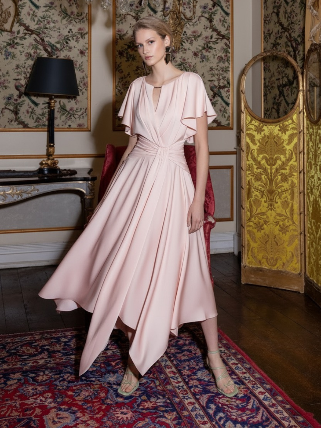 Maisonel Draped Dress ME3003 In Blush- Mother of the Bride Summer 2026 Nicola Ross