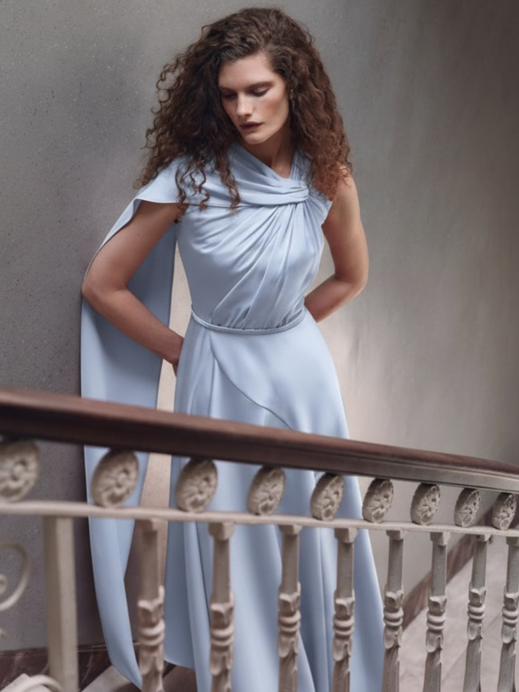 Maisonel Midi Dress ME3120 In Sky-Mother of the bride- mother of the groom -Nicola Ross