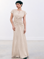 Maisonel Satin Maxi Dress In Latte ME3188-Mother of the bride- mother of the groom -Nicola Ross