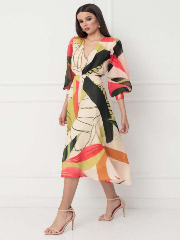 Matilde Canó Dress 3138 In Beige-Occasion Wear-Guest of the wedding-Nicola Ross