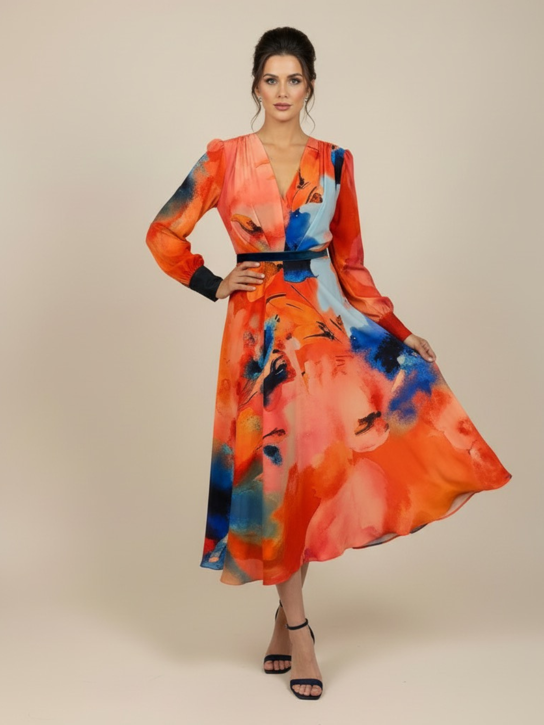 Matilde Canó Floral Dress T506-Occasion Wear-Guest of the wedding-Nicola Ross