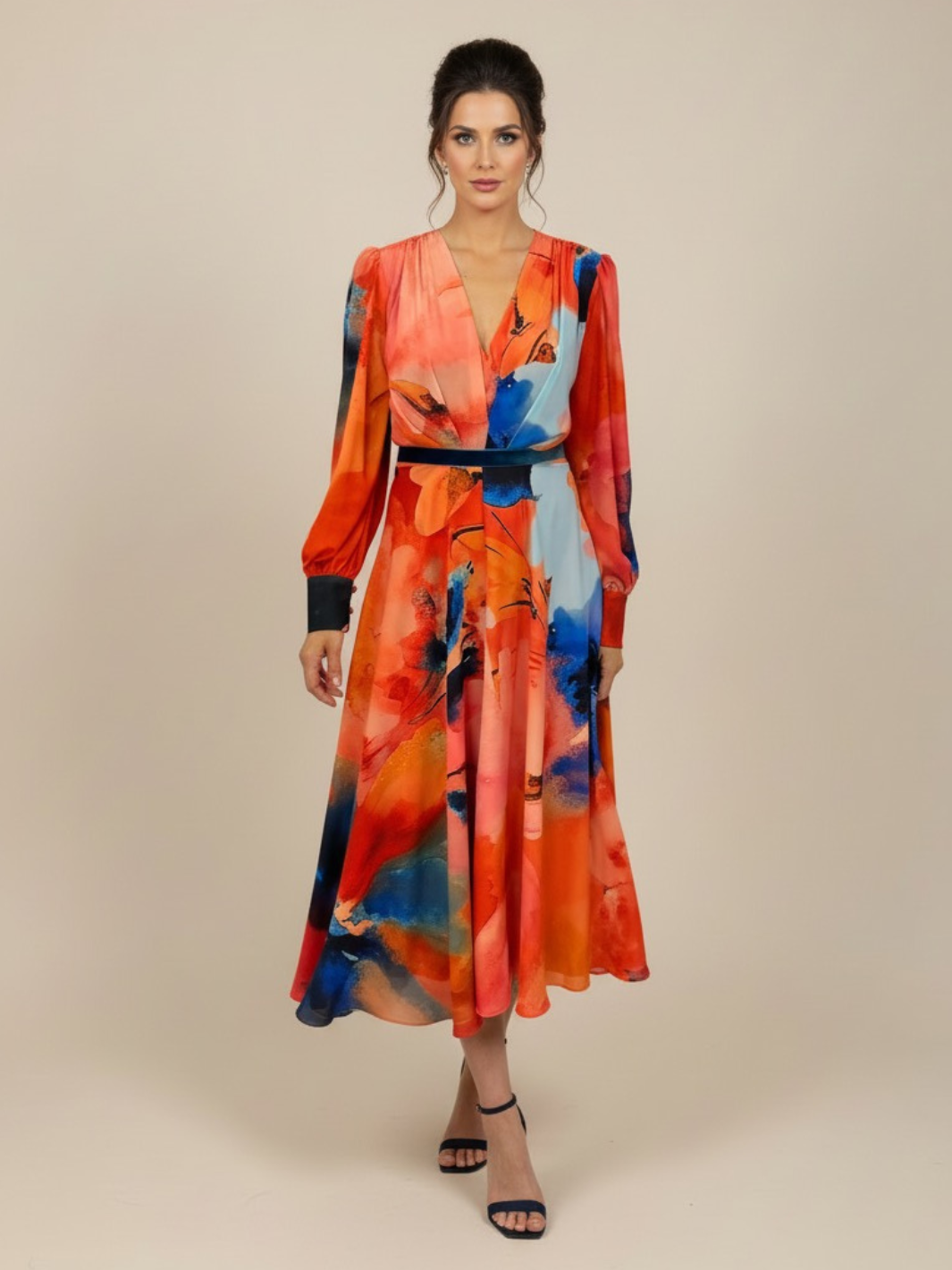 Matilde Canó Floral Dress T506-Occasion Wear-Guest of the wedding-Nicola Ross