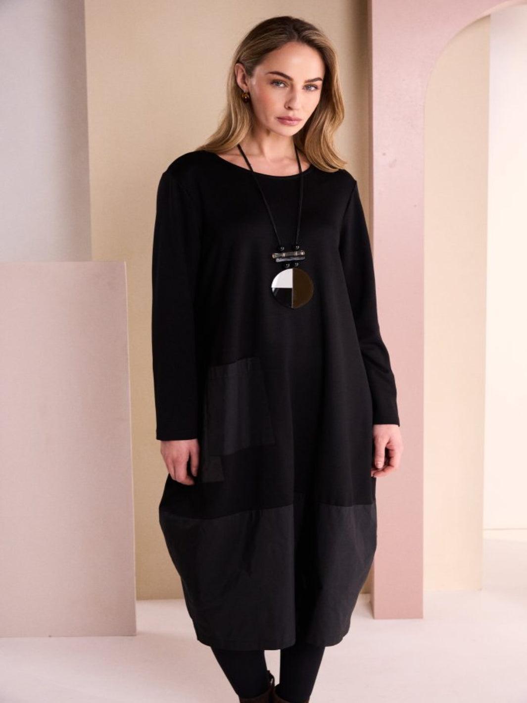 Naya Midi Dress In Black 26164-Nicola Ross