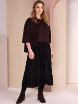 Naya Two Piece Dress With Overtop In Black/Chocolate 26315-Nicola Ross