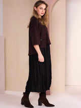 Naya Two Piece Dress With Overtop In Black/Chocolate 26315-Nicola Ross