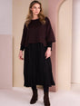 Naya Two Piece Dress With Overtop In Black/Chocolate 26315-Nicola Ross
