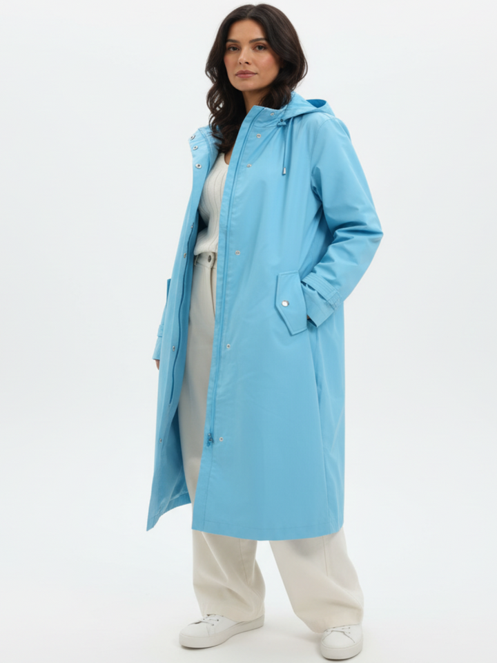 Normann Long Jacket In Blue 4610-75-Nicola Ross