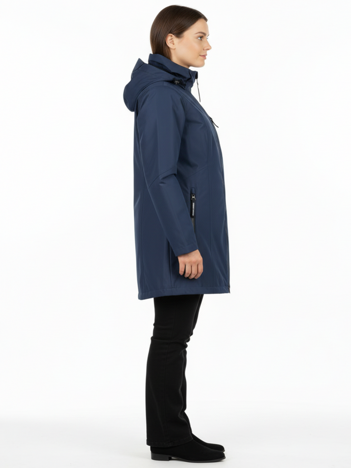 Normann Rain Jacket In Navy 1223-Nicola Ross