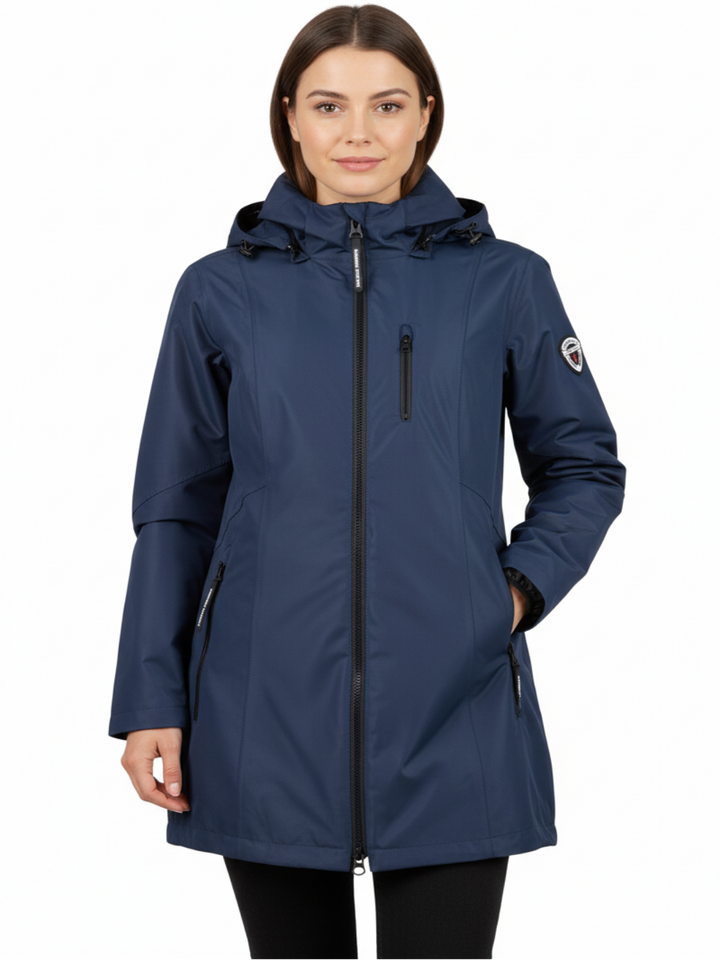 Normann Rain Jacket In Navy 1223-Nicola Ross