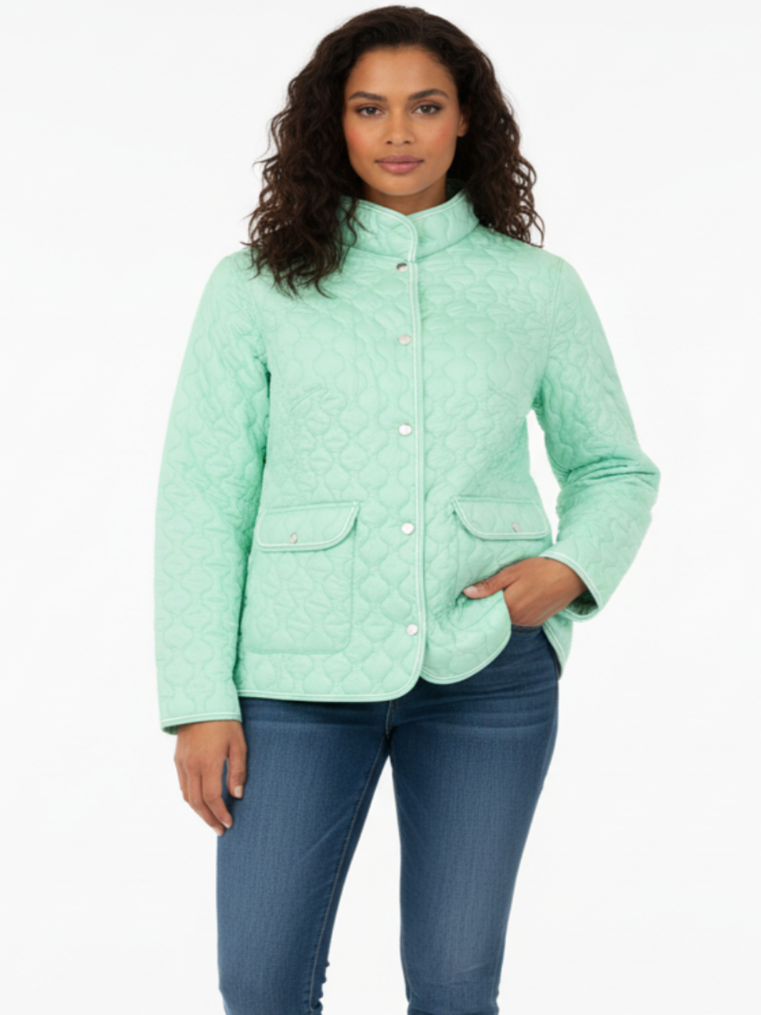 Normann Reversible Jacket In Mint Green 1523-Nicola Ross