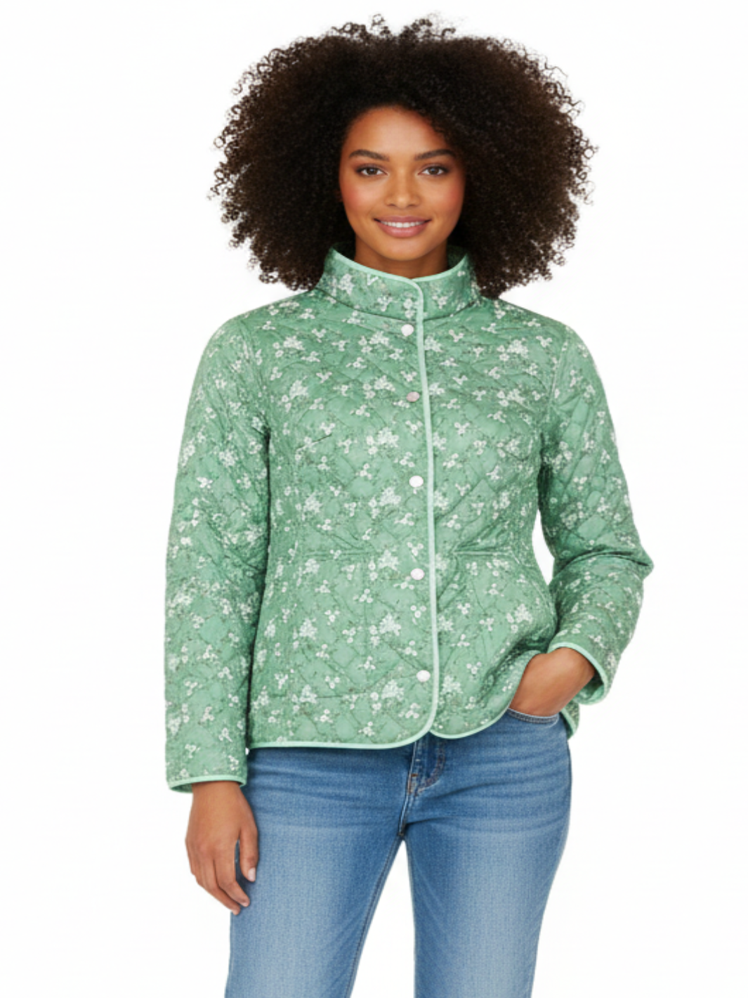 Normann Reversible Jacket In Mint Green 1523-Nicola Ross