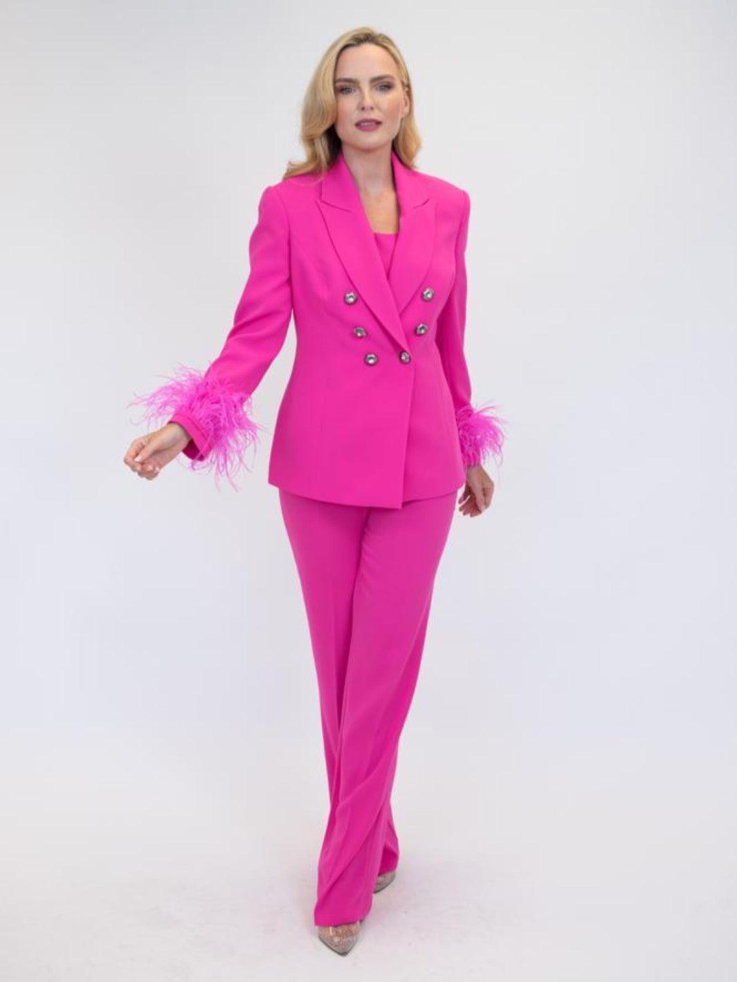 Ophelia Melita Kia Trousers/Jacket/Top in Cerise-Mother of the bride- mother of the groom -Nicola Ross