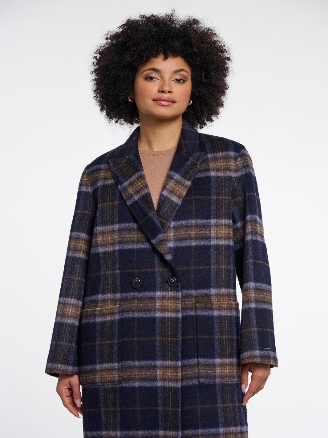 Rino & Pelle Adria Reversible Coat In Dark Navy-Nicola Ross