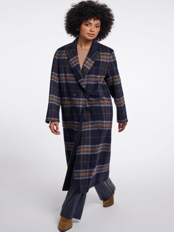 Rino & Pelle Adria Reversible Coat In Dark Navy-Nicola Ross