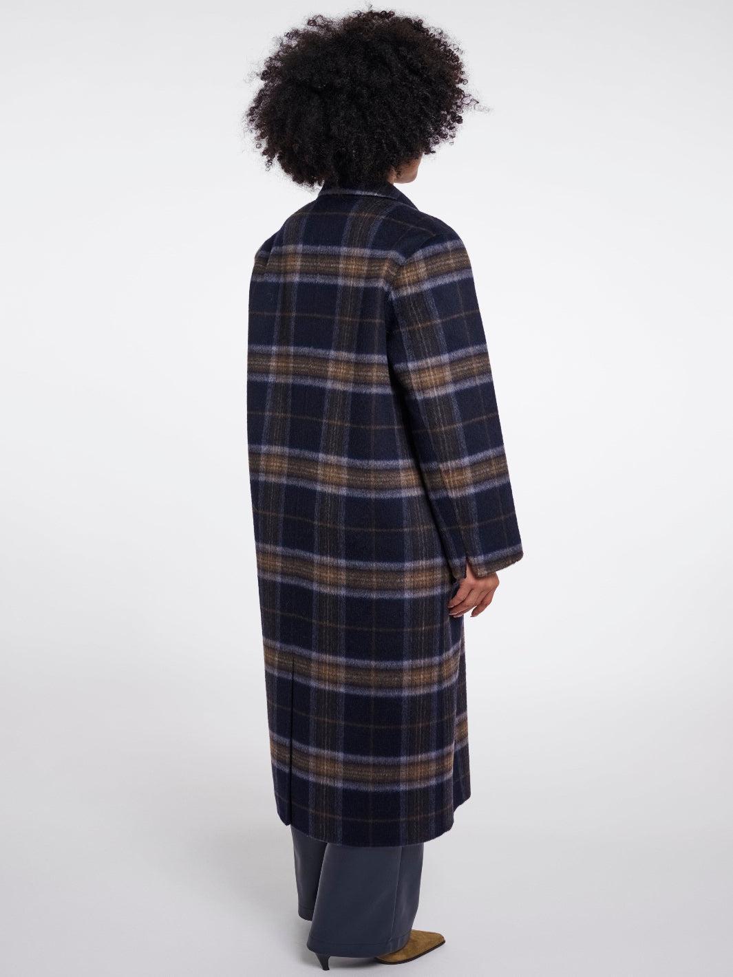 Rino & Pelle Adria Reversible Coat In Dark Navy-Nicola Ross