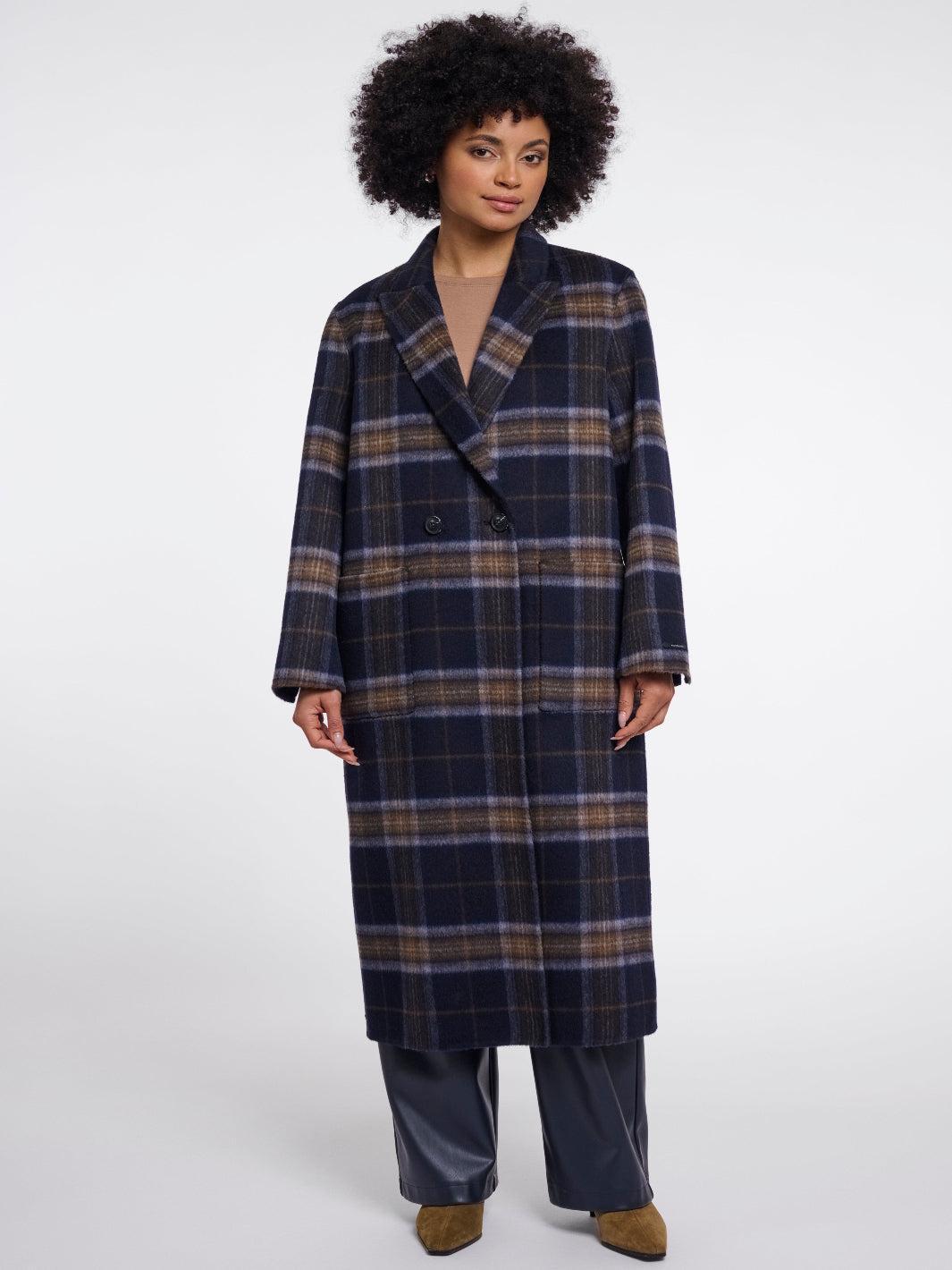 Rino & Pelle Adria Reversible Coat In Dark Navy-Nicola Ross