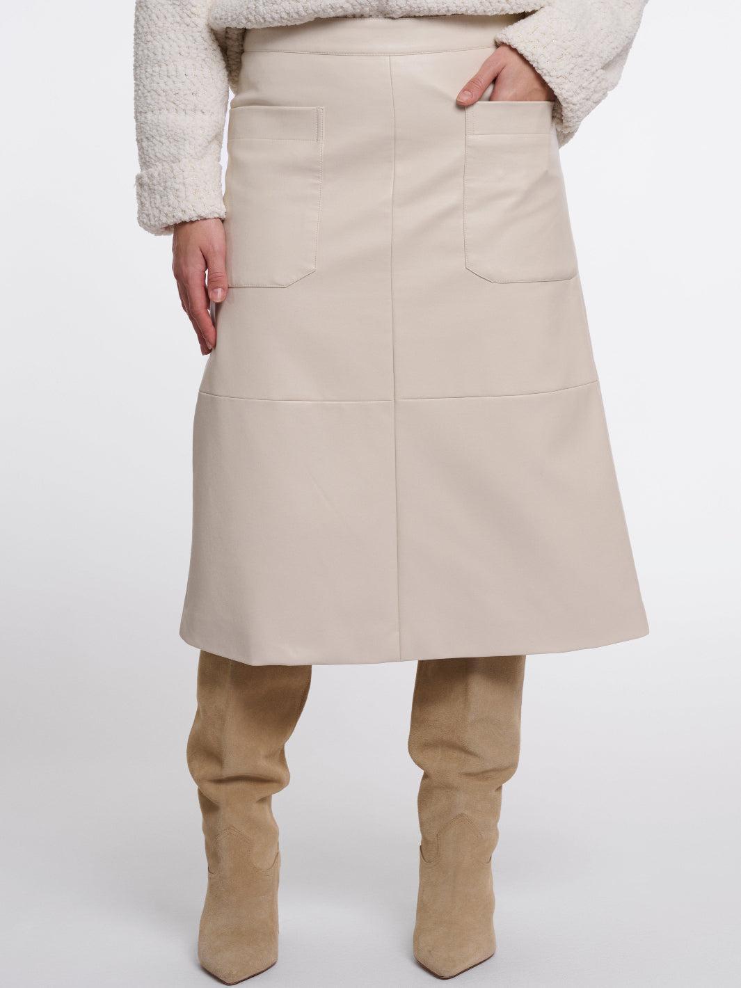 Rino & Pelle Almas Midi Skirt In Birch-Nicola Ross
