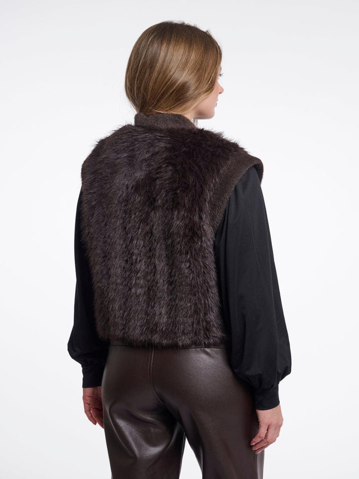 Rino & Pelle Alvita Waistcoat In Dark Brown-Nicola Ross