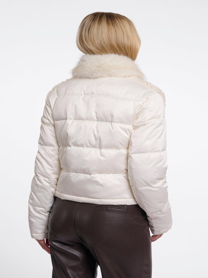 Rino & Pelle Balbo Faux Shearling Jacket In Birch-Nicola Ross