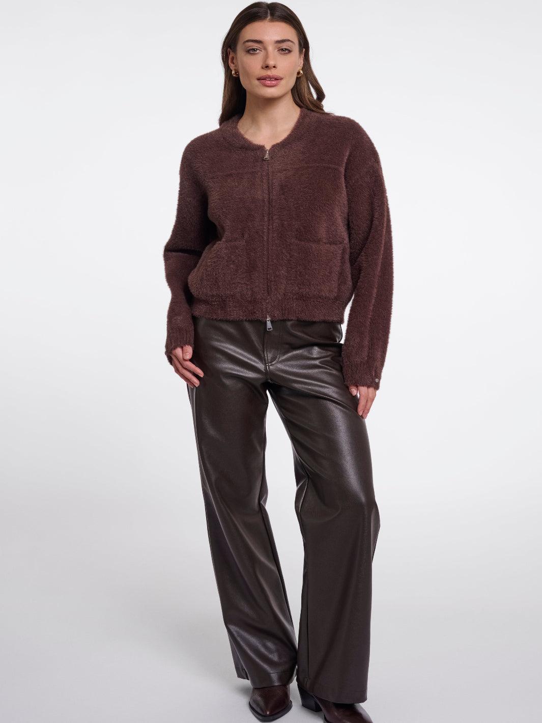 Rino & Pelle Bento Cardigan In Coffee Roast-Nicola Ross