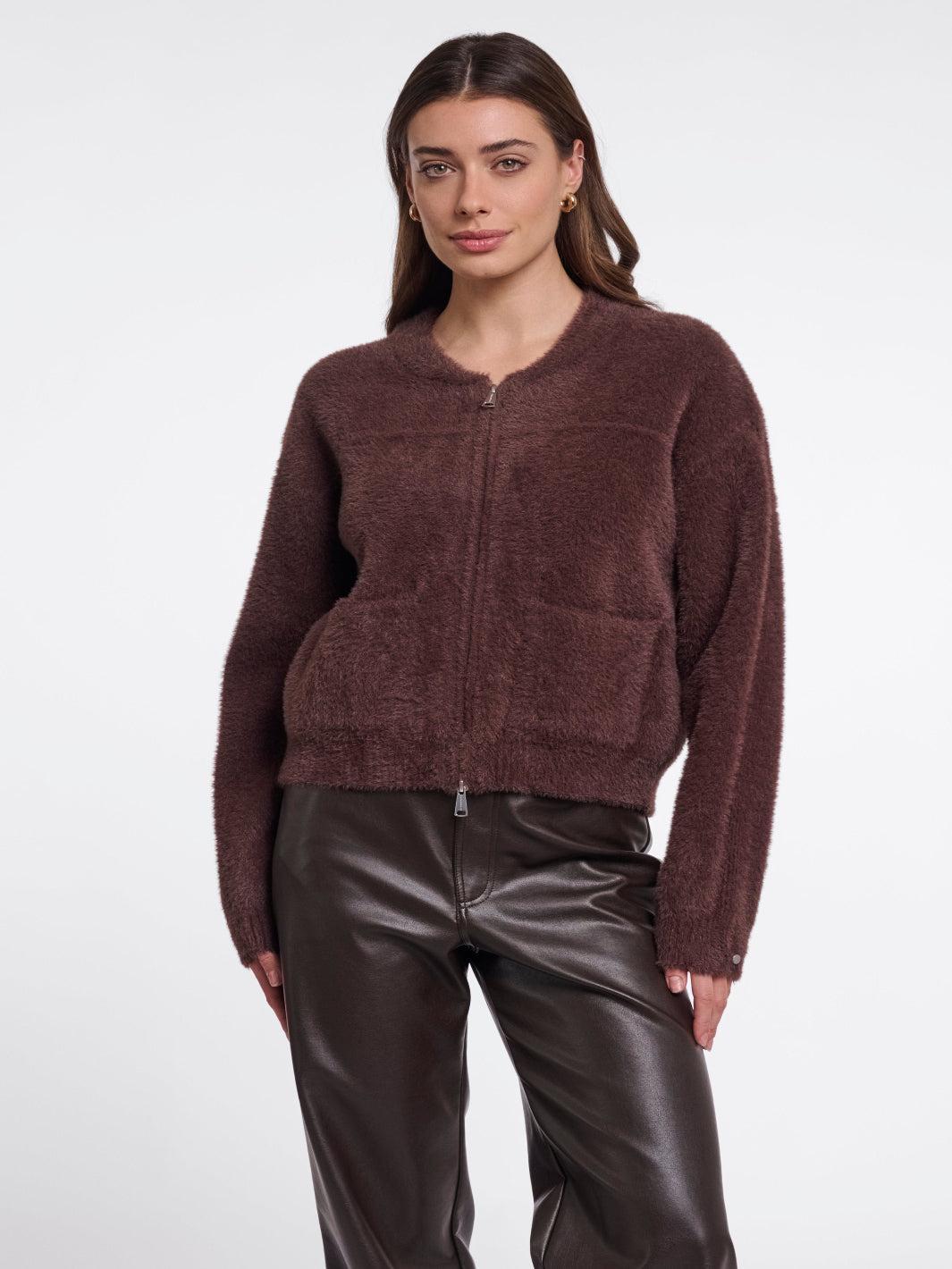 Rino & Pelle Bento Cardigan In Coffee Roast-Nicola Ross