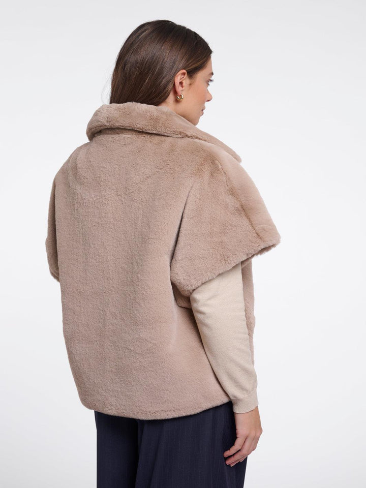 Rino & Pelle Bodil Cape Jacket in Oat-Nicola Ross