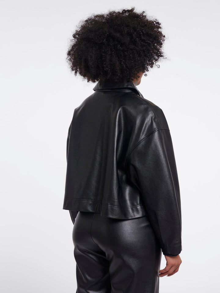 Rino & Pelle Bree Faux Leather Jacket In Black-Nicola Ross