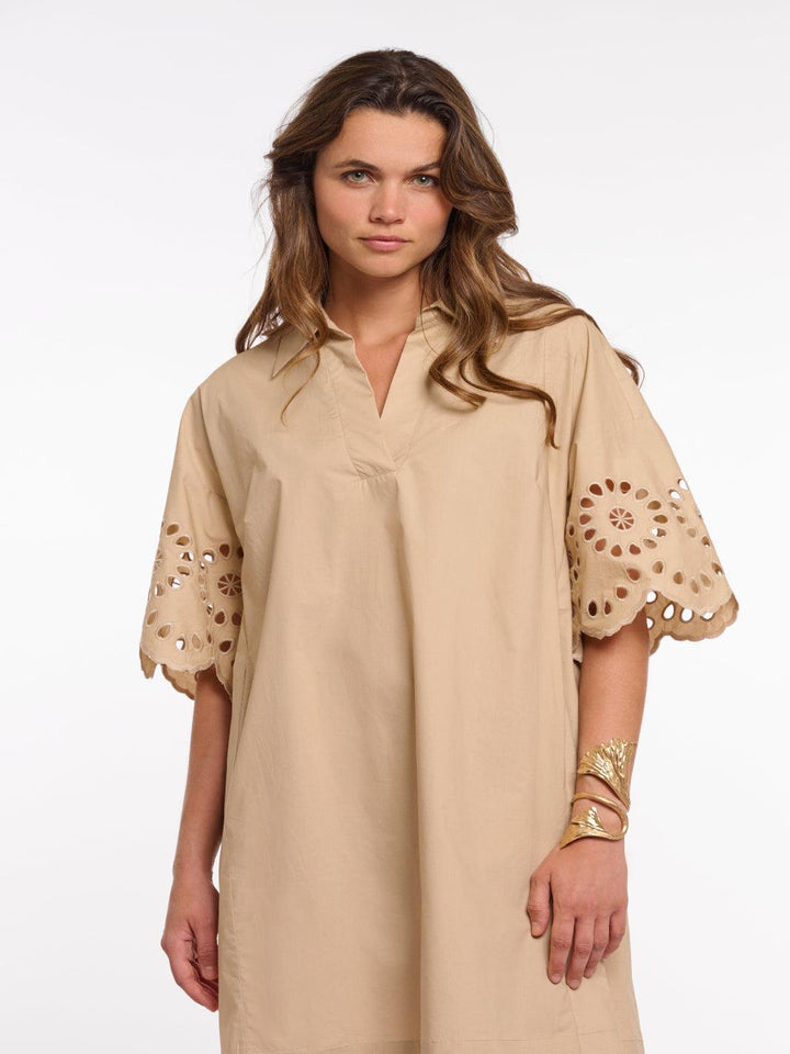 Rino & Pelle Ceylin Mini Dress In Oat-Nicola Ross