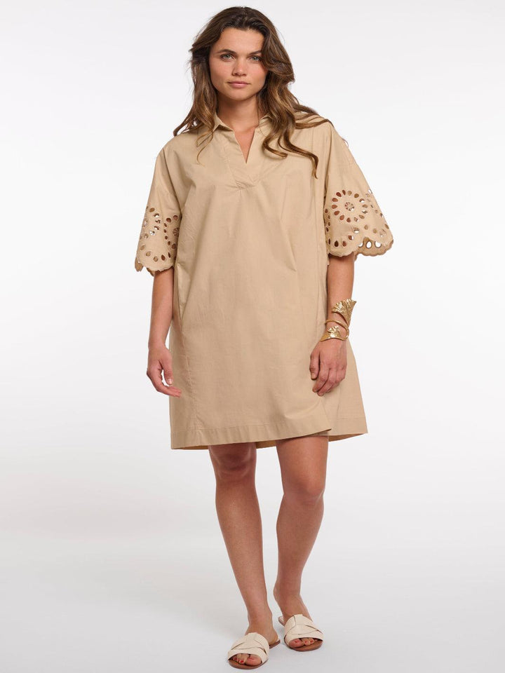 Rino & Pelle Ceylin Mini Dress In Oat-Nicola Ross