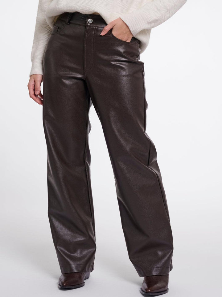 Rino & Pelle Corian Trousers In Dark Brown-Nicola Ross