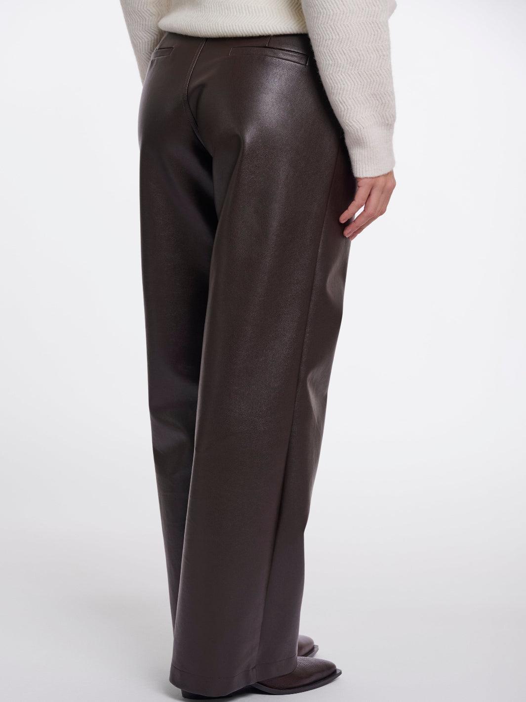 Rino & Pelle Corian Trousers In Dark Brown-Nicola Ross