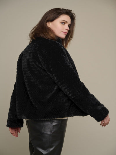 Rino & Pelle Davor Faux Fur Jacket In Black-Nicola Ross