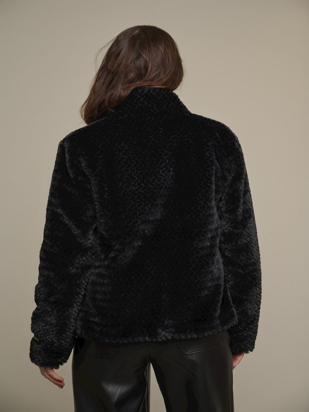 Rino & Pelle Davor Faux Fur Jacket In Black-Nicola Ross