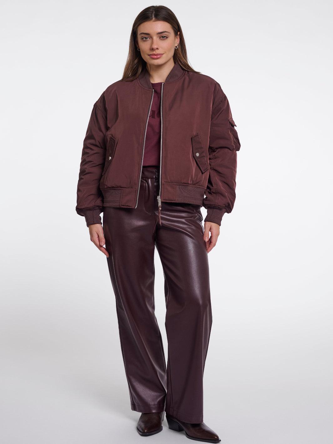 Rino & Pelle Djenna Bomber Jacket In Brown-Nicola Ross