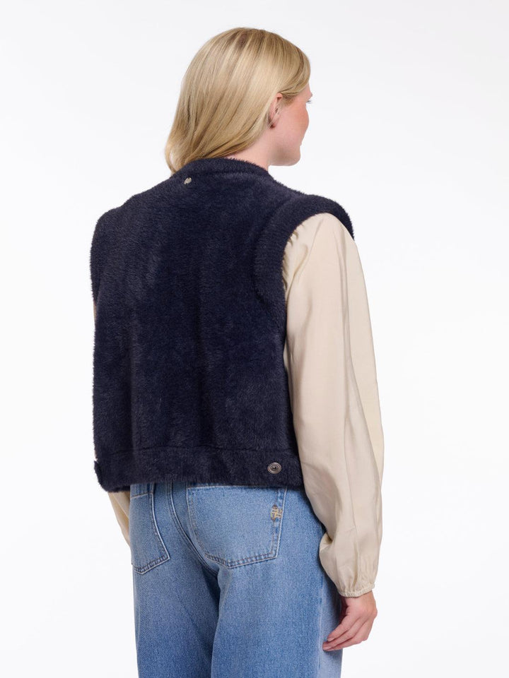 Rino & Pelle Elona Waistcoat In Dark Navy-Nicola Ross