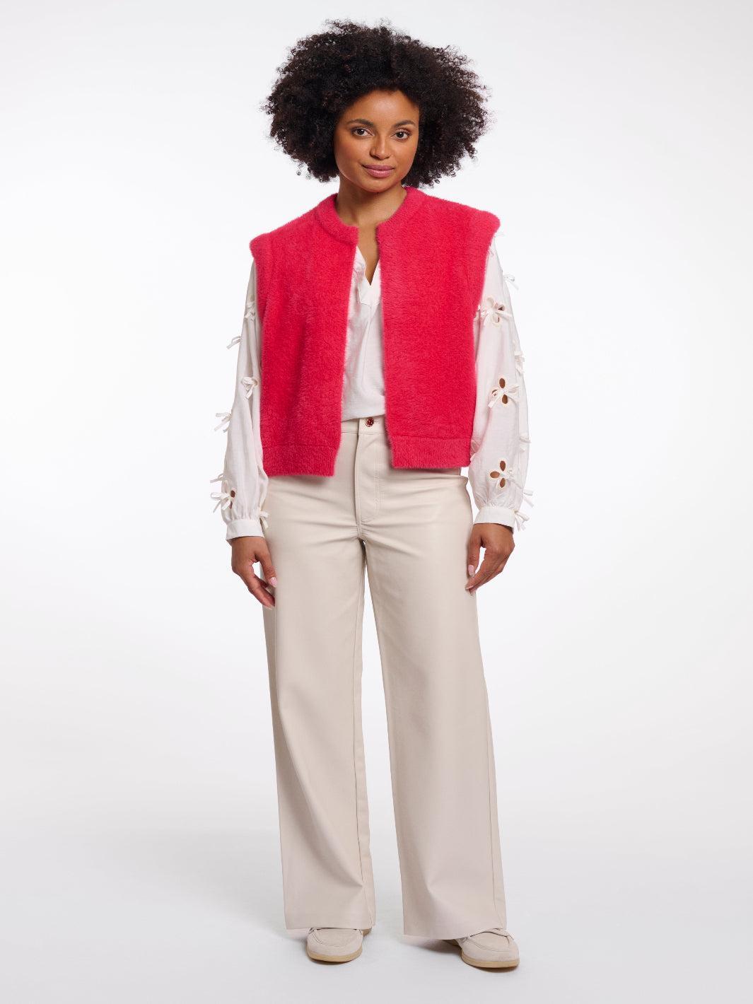 Rino & Pelle Elona Waistcoat In Pink Punch-Nicola Ross
