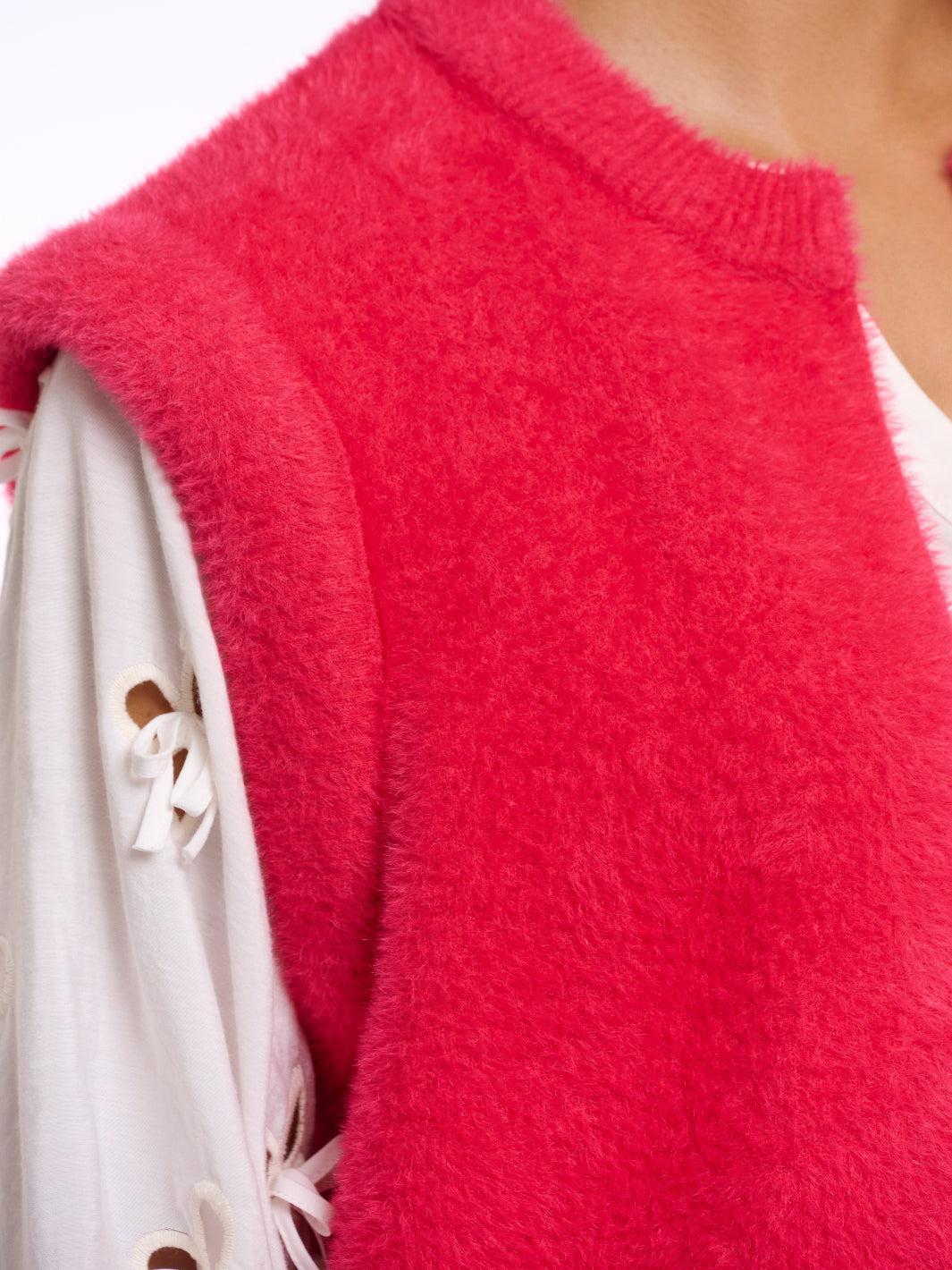 Rino & Pelle Elona Waistcoat In Pink Punch-Nicola Ross
