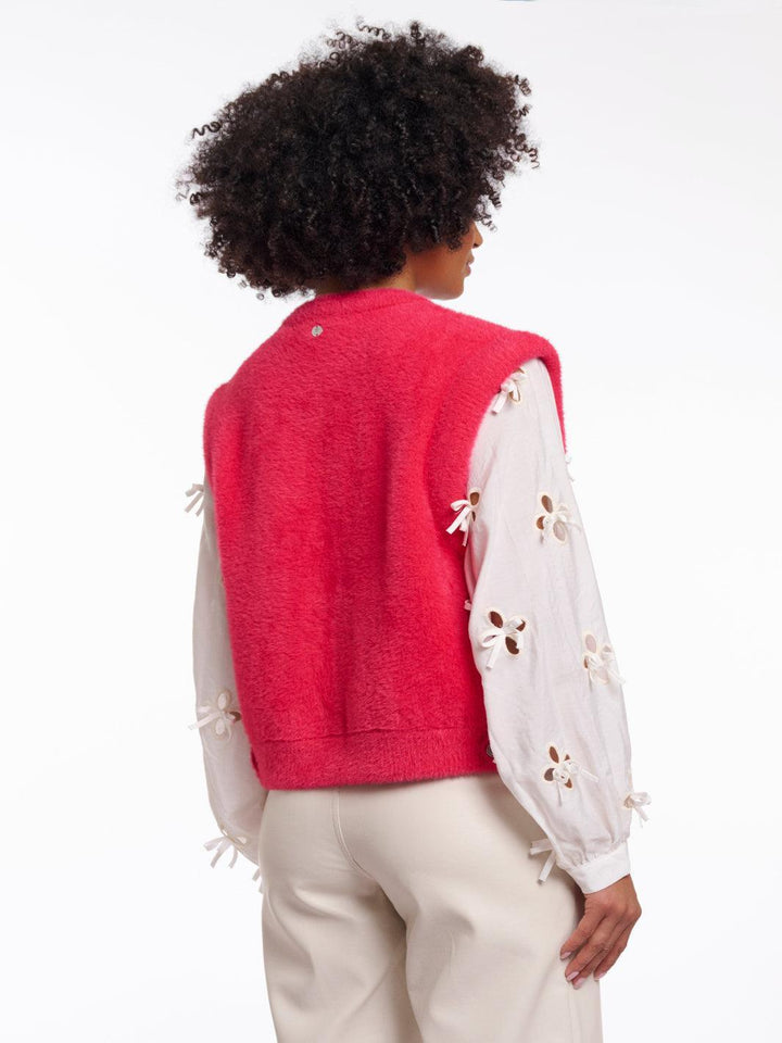 Rino & Pelle Elona Waistcoat In Pink Punch-Nicola Ross