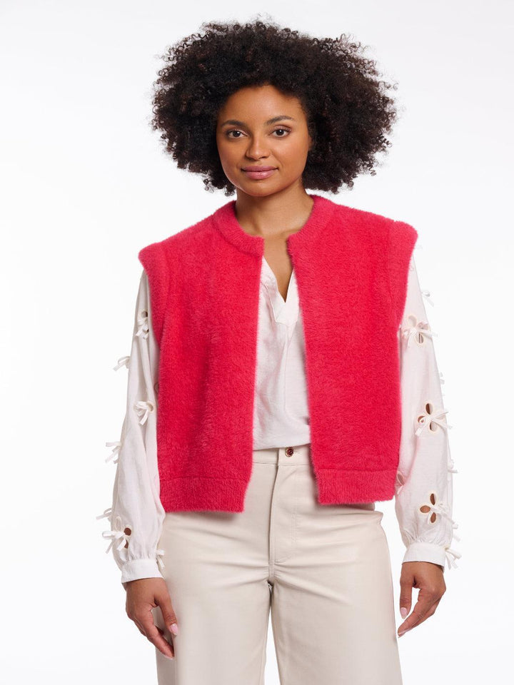 Rino & Pelle Elona Waistcoat In Pink Punch-Nicola Ross