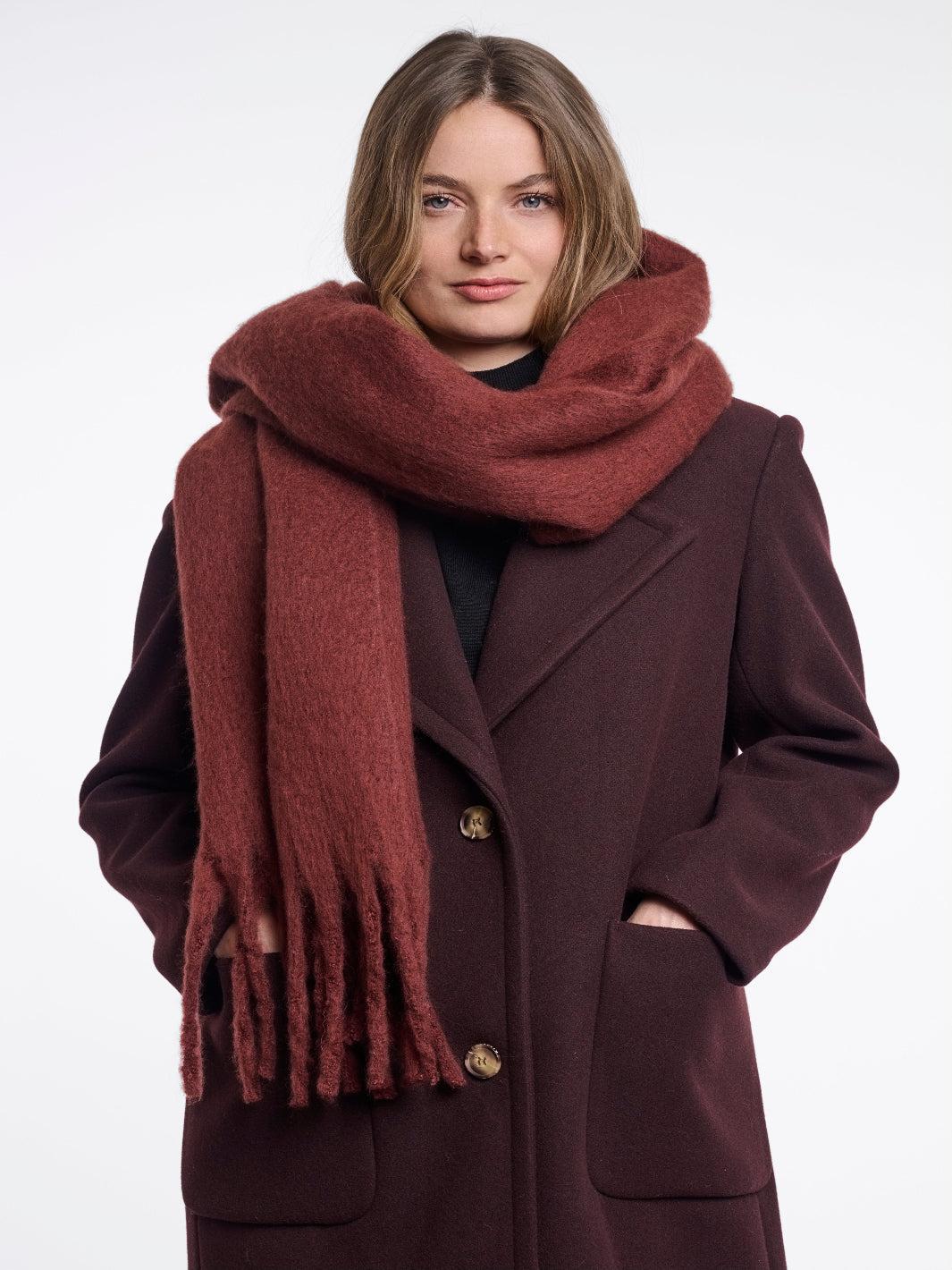 Rino & Pelle Gella Soft Scarf in Sangria-Nicola Ross