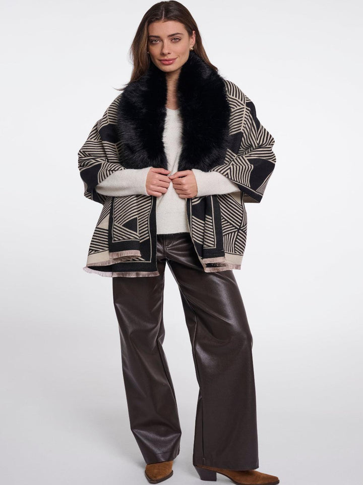 Rino & Pelle Hanley Cape In Black-Nicola Ross