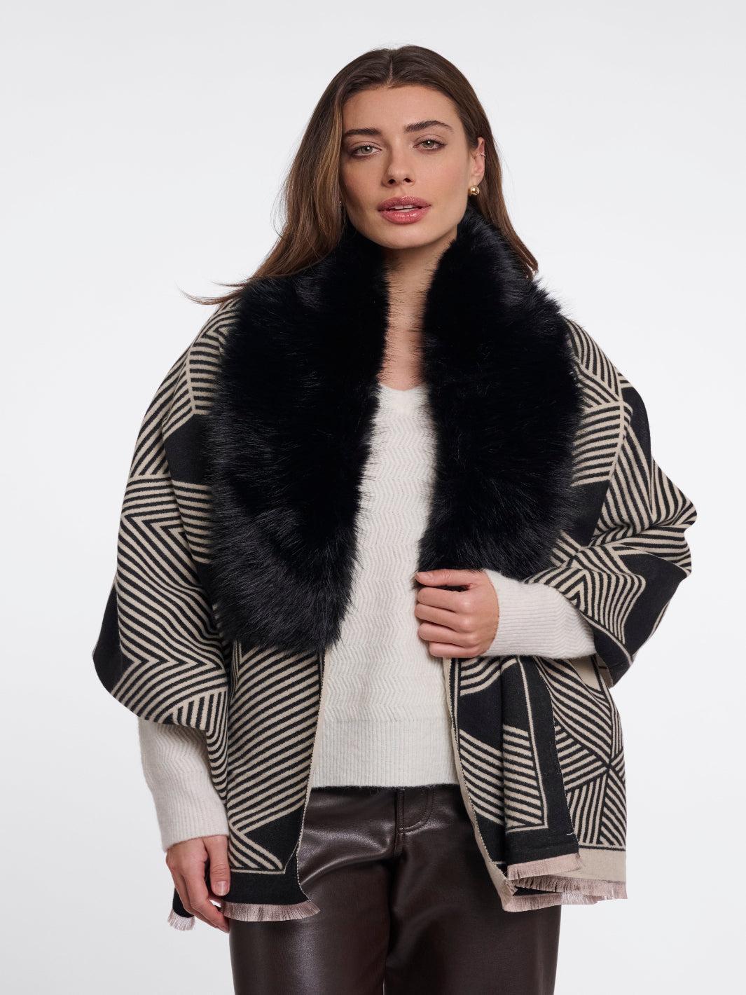 Rino & Pelle Hanley Cape In Black-Nicola Ross