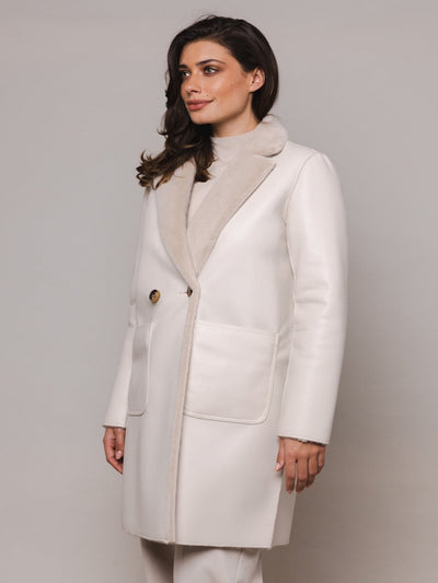 Rino & Pelle Ivon Reversible Coat In Stone-Nicola Ross